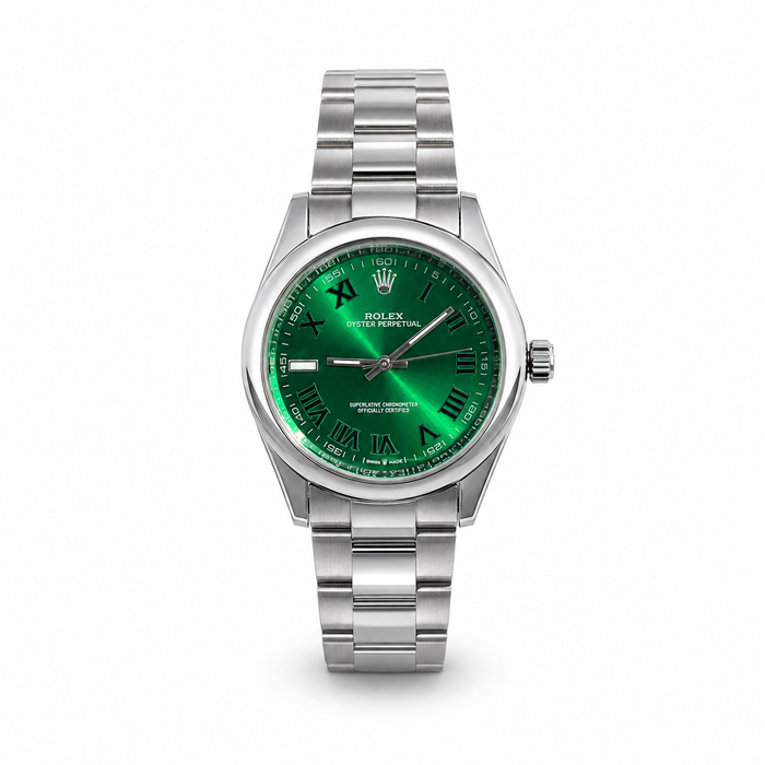Roleex Homme Argentée – Cadran Vert