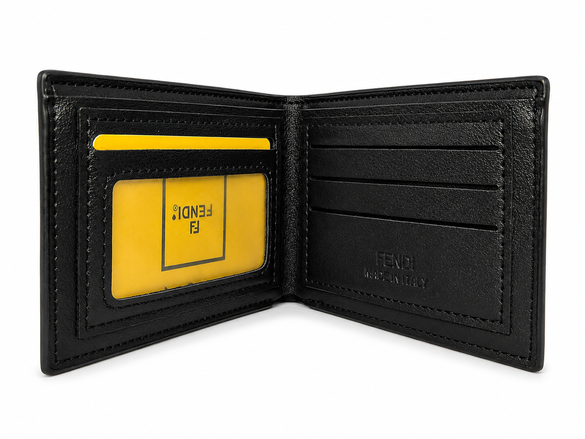 Fendi Homme Noir – Détail Jaune et Coffret Assorti