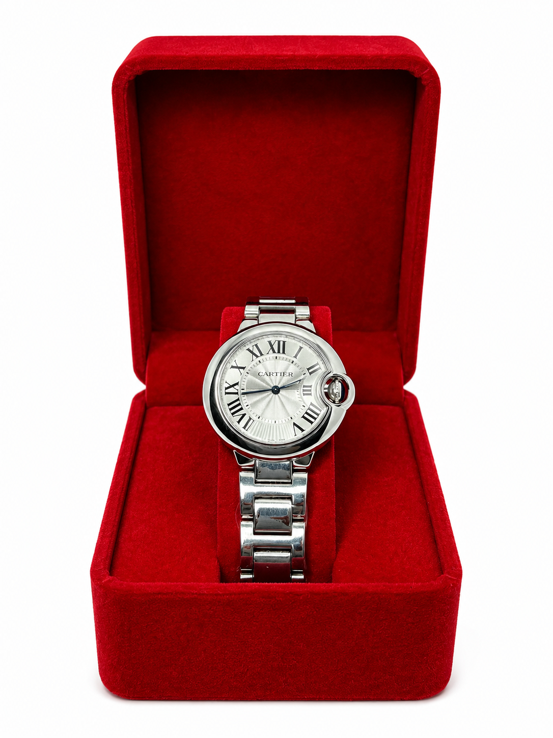 Cartier Argentée à Chiffres Romains
