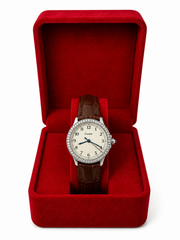 Cartier Femme Argentée avec Bracelet Marron