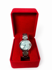 Cartier Femme Argentée – Cadran Bleu Clair