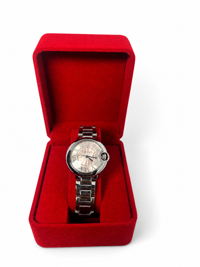 Cartier Femme Argentée – Cadran Rose Poudré