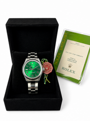 Rolex Homme Argentée – Cadran Vert