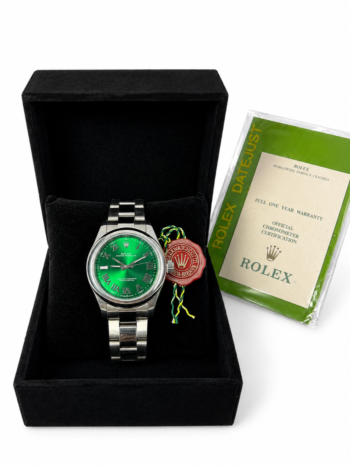 Rolex Homme Argentée – Cadran Vert