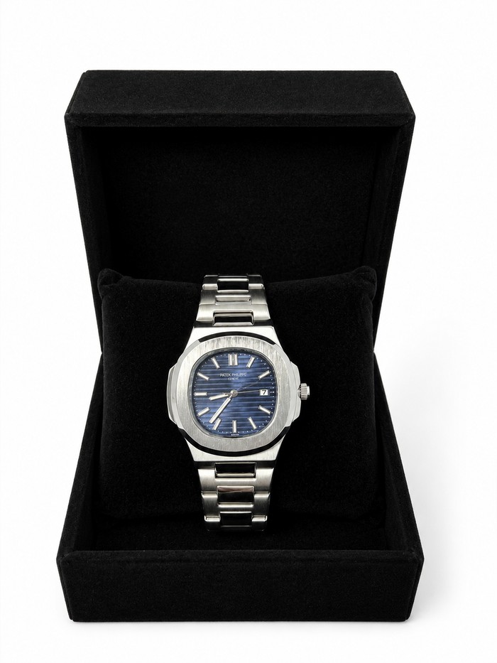 Patek Philippe Homme Argentée – Cadran Bleu