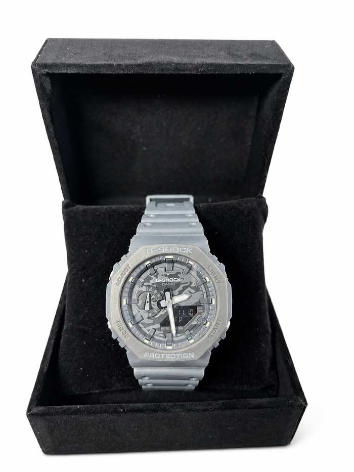 Casio G-Shock Homme Grise Camouflage – Double Affichage