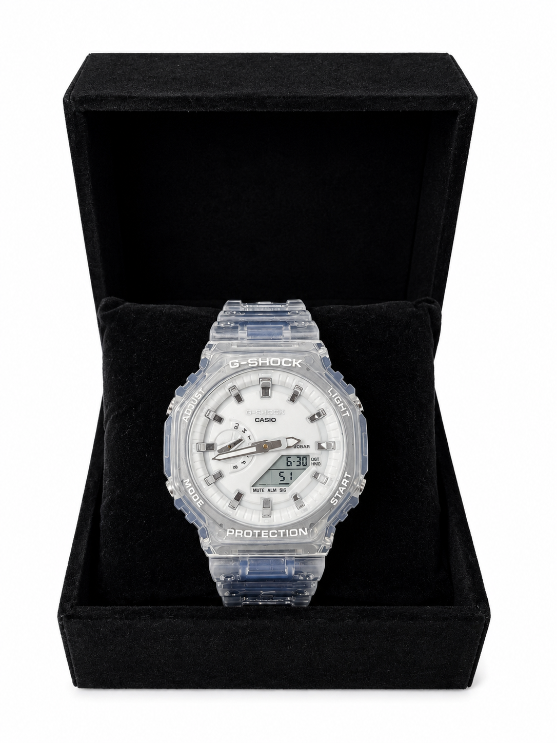Casio G-Shock Transparente – Cadran Blanc
