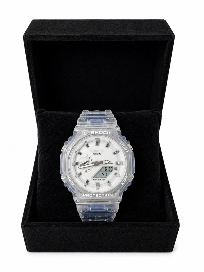 Casio G-Shock Transparente – Cadran Blanc