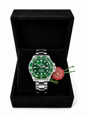 Rolex Submariner Homme Verte et Argentée