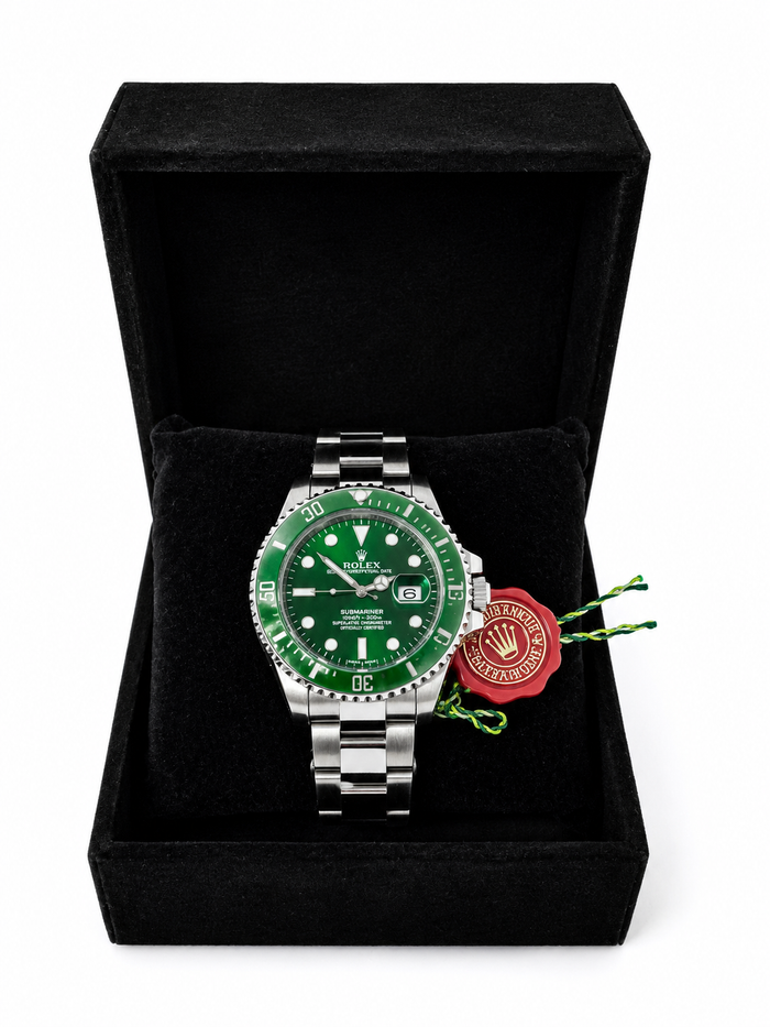 Rolex Submariner Homme Verte et Argentée
