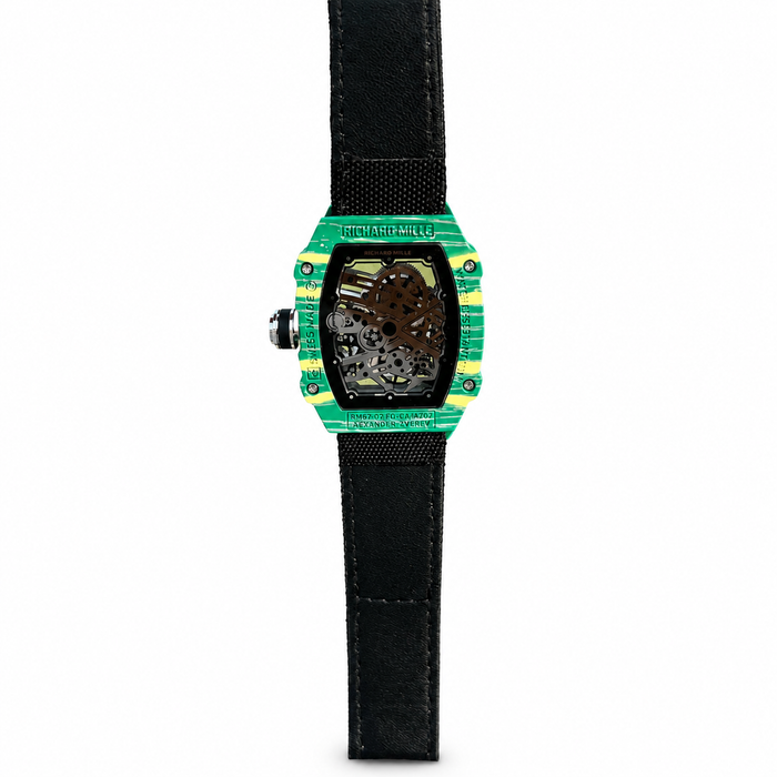 Riichard Miille Homme Verte et Jaune – Cadran Squelette