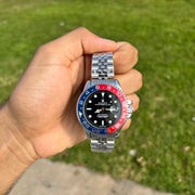 Rolex GMT-Master Homme Argentée – Lunette Rouge et Bleue