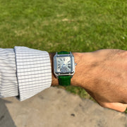 Cartier Santos Homme – Cadran Ivoire et Bracelet Vert
