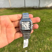 Cartier Santos Homme Argentée – Cadran Carré