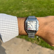 Cartier Santos Homme Argentée – Cadran Carré