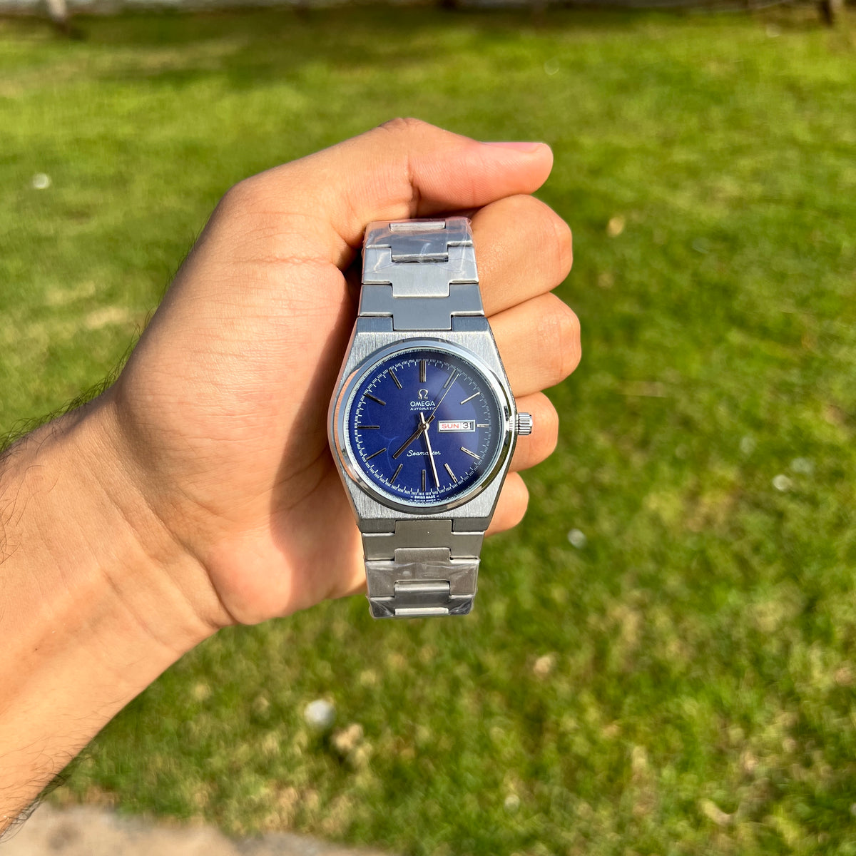 Omega Seamaster Homme Argentée – Cadran Bleu