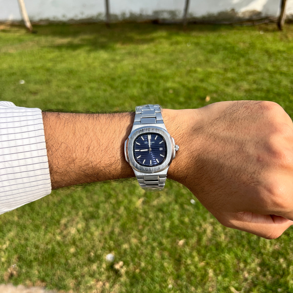Patek Philippe Homme Argentée – Cadran Bleu