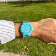 Casio G-Shock Turquoise Transparente – Double Affichage