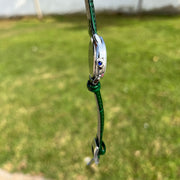 Cartier Femme Argentée – Bracelet Vert et Contour Brillant