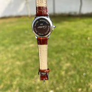 Cartier Femme Argentée avec Bracelet Marron