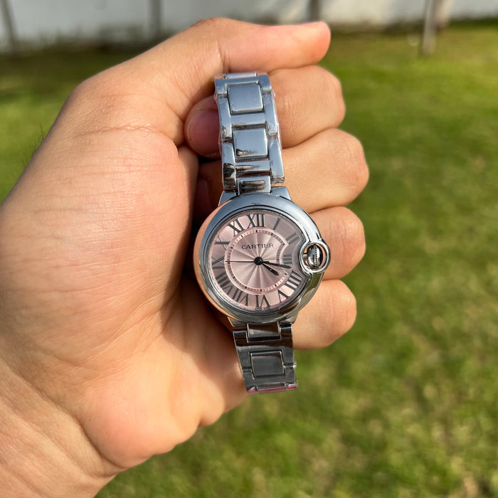 Cartier Femme Argentée – Cadran Rose Poudré