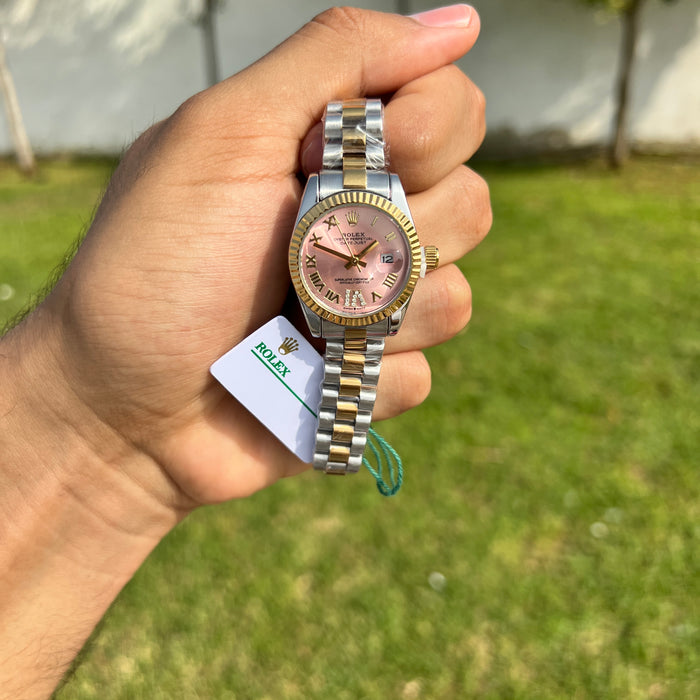 Rolex Femme Bicolore Argent et Or
