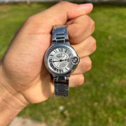 Cartier Argentée à Chiffres Romains